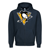 Navy the  penguins Zipper Hoodie - linhVisuals