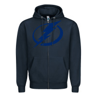 Navy the lightning Zipper Hoodie - linhVisuals