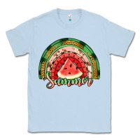 Dusty Blue watermelon summer rainbow Classic Tee - Jasminsmagicworld