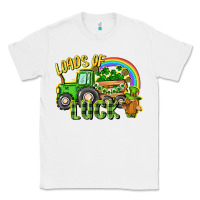White Loads of luck tractor Classic Tee - CowGirlArtShop