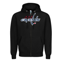Black the  capitals Zipper Hoodie - linhVisuals