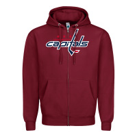 Burgundy the  capitals Zipper Hoodie - linhVisuals