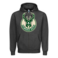 Charcoal Heather milwauke Zipper Hoodie - linhVisuals
