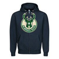 Navy milwauke Zipper Hoodie - linhVisuals
