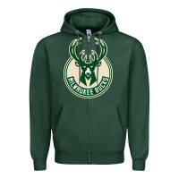 Sports Green milwauke Zipper Hoodie - linhVisuals