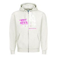 Oatmeal Heather the nerve agents Zipper Hoodie - linhVisuals