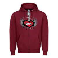 Burgundy the school of rock new vector Zipper Hoodie - linhVisuals