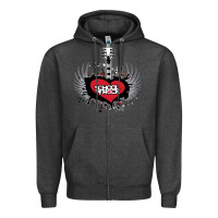 Charcoal Heather the school of rock new vector Zipper Hoodie - linhVisuals