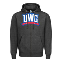 Charcoal Heather uwg wolves Zipper Hoodie - linhVisuals