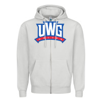 Dove Grey uwg wolves Zipper Hoodie - linhVisuals