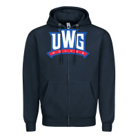 Navy uwg wolves Zipper Hoodie - linhVisuals