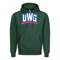 Sports Green uwg wolves Zipper Hoodie - linhVisuals