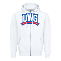 White uwg wolves Zipper Hoodie - linhVisuals