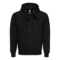 Black cyndaquil Zipper Hoodie - linhVisuals
