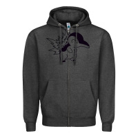 Charcoal Heather cyndaquil Zipper Hoodie - linhVisuals