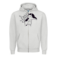 Dove Grey cyndaquil Zipper Hoodie - linhVisuals