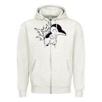 Oatmeal Heather cyndaquil Zipper Hoodie - linhVisuals