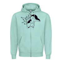 Seafoam cyndaquil Zipper Hoodie - linhVisuals