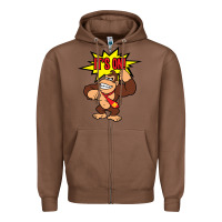 Chestnut donkey kong Zipper Hoodie - linhVisuals
