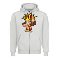Dove Grey donkey kong Zipper Hoodie - linhVisuals