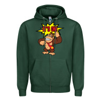 Sports Green donkey kong Zipper Hoodie - linhVisuals