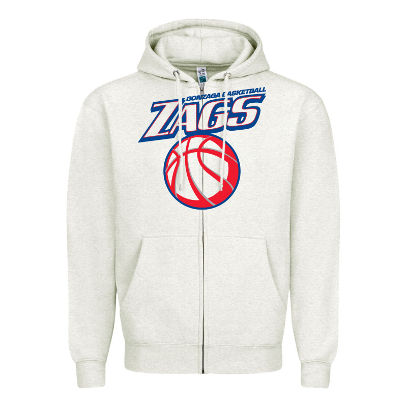 Gonzaga Basketball Zipper Hoodie by linhVisuals | Teevron