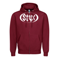 Burgundy styx Zipper Hoodie - linhVisuals