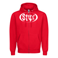 Red styx Zipper Hoodie - linhVisuals