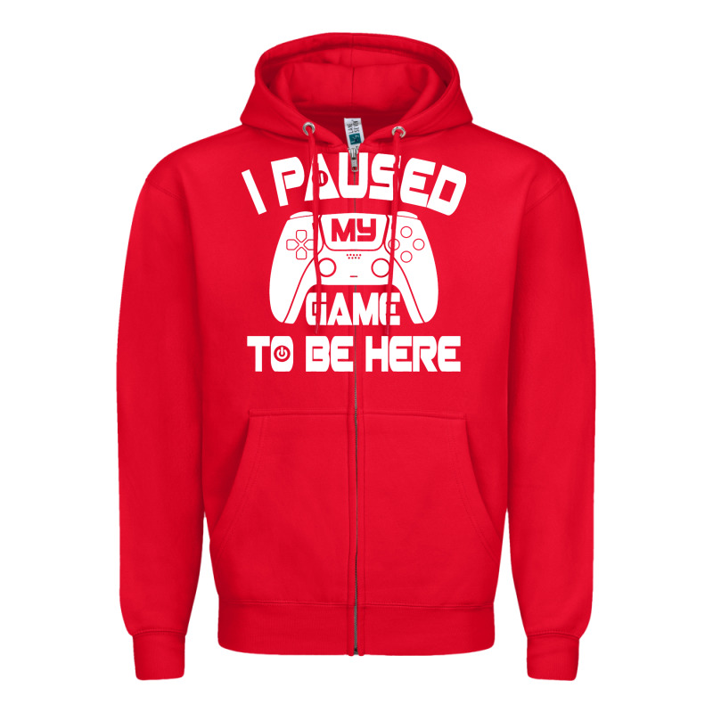 I Paused My Game To Be Here Zipper Hoodie by linhVisuals | Teevron
