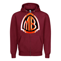 Burgundy mr bungle Zipper Hoodie - linhVisuals
