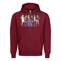 Burgundy reputation  okka Zipper Hoodie - linhVisuals