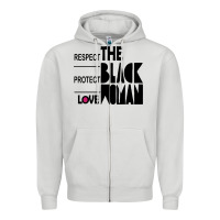 Dove Grey respect protect love the black woman Zipper Hoodie - linhVisuals