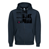 Navy respect protect love the black woman Zipper Hoodie - linhVisuals
