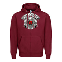 Burgundy dropkick murphy's best of punk Zipper Hoodie - linhVisuals