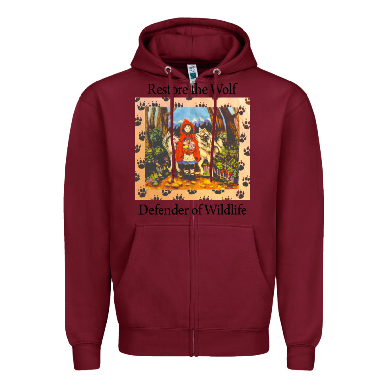 Restore The Wolf Defenders Of Wildlife Zipper Hoodie by linhVisuals | Teevron