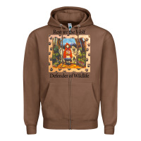 Chestnut restore the wolf defenders of wildlife Zipper Hoodie - linhVisuals