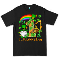 Black St. Patrick's My 1st St. Patrick's Day Premium Tee - OliviaCreatesArt