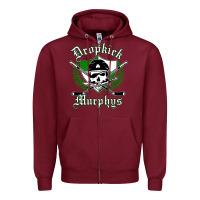 Burgundy dropkick murphy's best of punk Zipper Hoodie - linhVisuals
