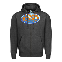 Charcoal Heather richo surf shop Zipper Hoodie - linhVisuals
