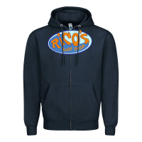 Navy richo surf shop Zipper Hoodie - linhVisuals