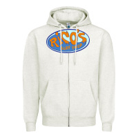 Oatmeal Heather richo surf shop Zipper Hoodie - linhVisuals