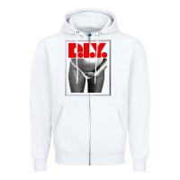 White rihanna diy Zipper Hoodie - linhVisuals