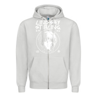 Dove Grey lindsey stirling white Zipper Hoodie - linhVisuals