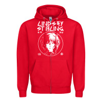 Red lindsey stirling white Zipper Hoodie - linhVisuals