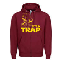 Burgundy it's a trap Zipper Hoodie - linhVisuals