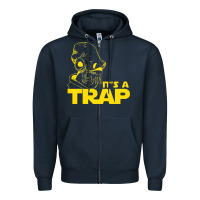 Navy it's a trap Zipper Hoodie - linhVisuals