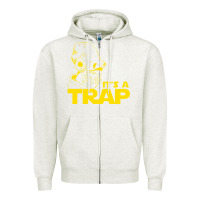 Oatmeal Heather it's a trap Zipper Hoodie - linhVisuals