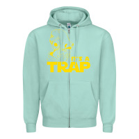 Seafoam it's a trap Zipper Hoodie - linhVisuals
