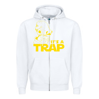 White it's a trap Zipper Hoodie - linhVisuals