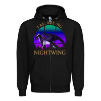 Black wings of fire i am a lying nightwing vintage Zipper Hoodie - linhVisuals